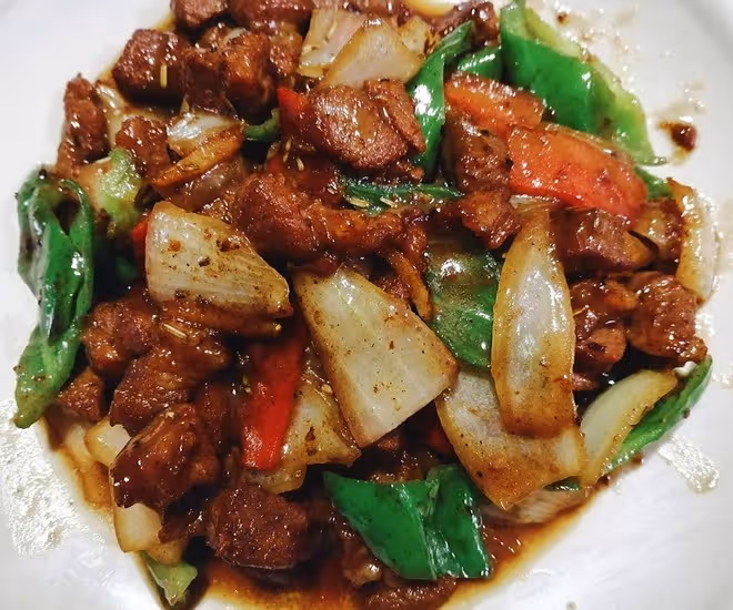 桂香梅花肉小炒