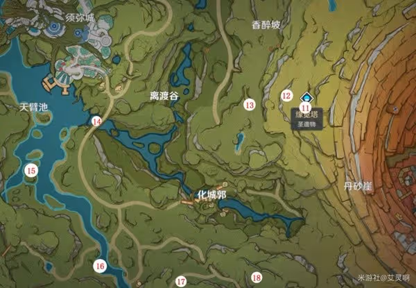 《原神》須彌蘭那羅位置標註