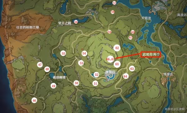 《原神》須彌蘭那羅位置標註