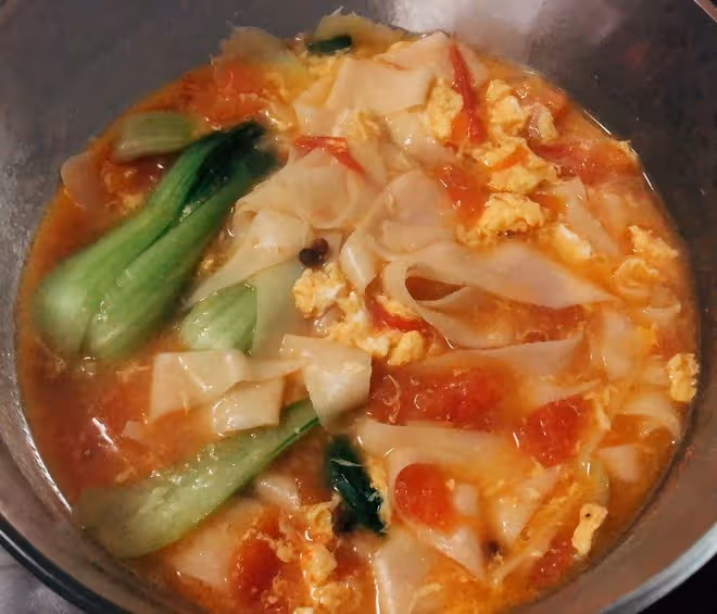 西紅柿雞蛋青菜面片