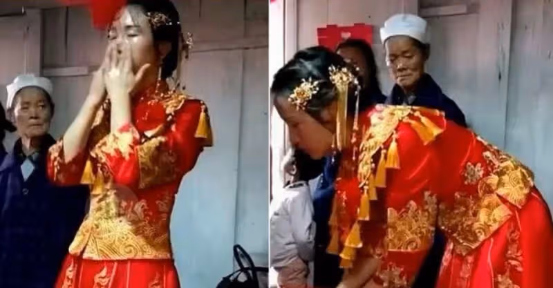 兒媳太漂亮一定有詐！婆婆要求「拜堂前要先洗臉」 新娘不得已「當眾卸妝」眾人看呆：考驗顔值的時候到了