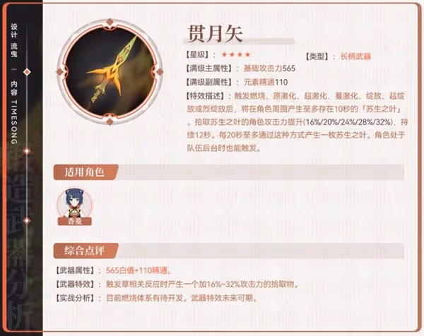 《原神》須彌鍛造武器介紹及適配角色推薦