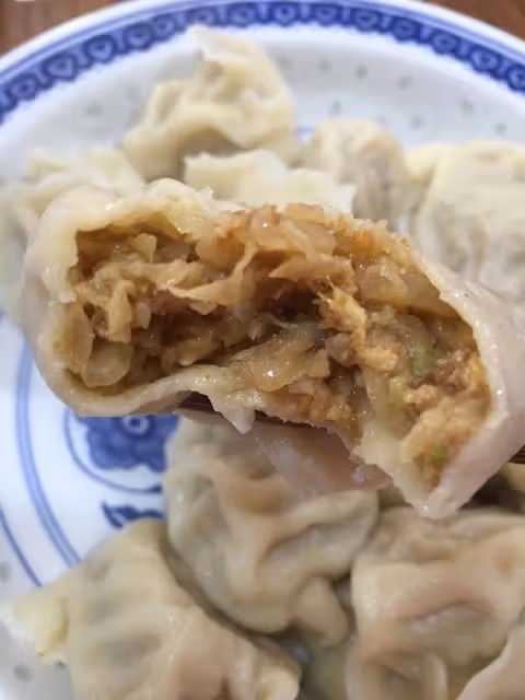 蘿蔔餡餃子（豬油渣版）