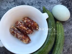 廣式鹹蛋臘腸炒絲瓜（超級下飯）