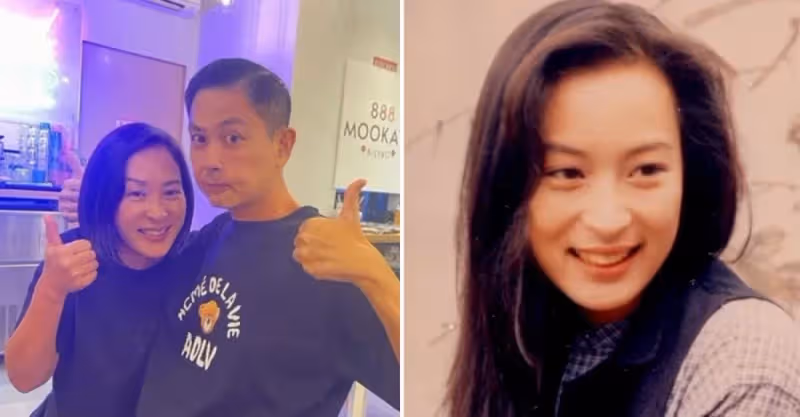 55歲黎美嫻現身新加坡，與拍檔周初明敘舊，兩人28年未見毫不生疏