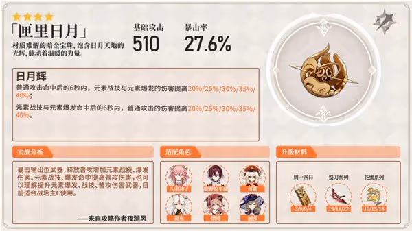 《原神》強力法器分析及使用角色推薦