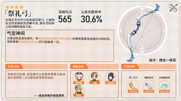 《原神》強力弓箭分析及使用角色推薦