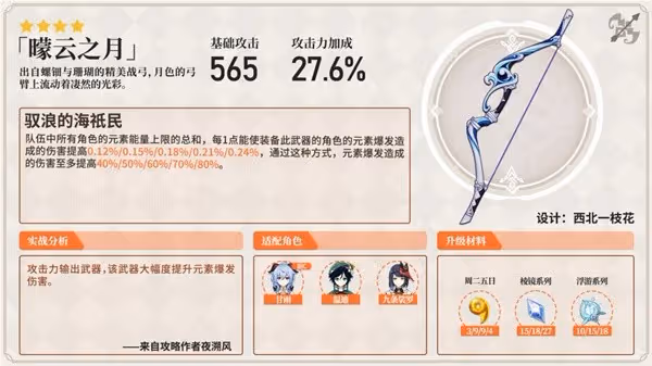 《原神》強力弓箭分析及使用角色推薦