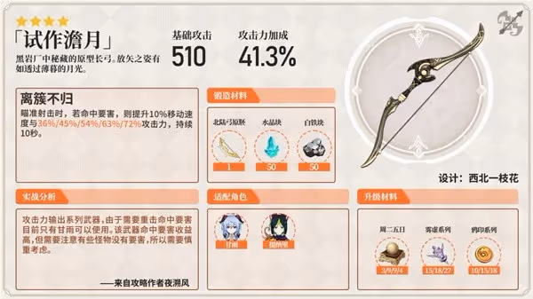 《原神》強力弓箭分析及使用角色推薦