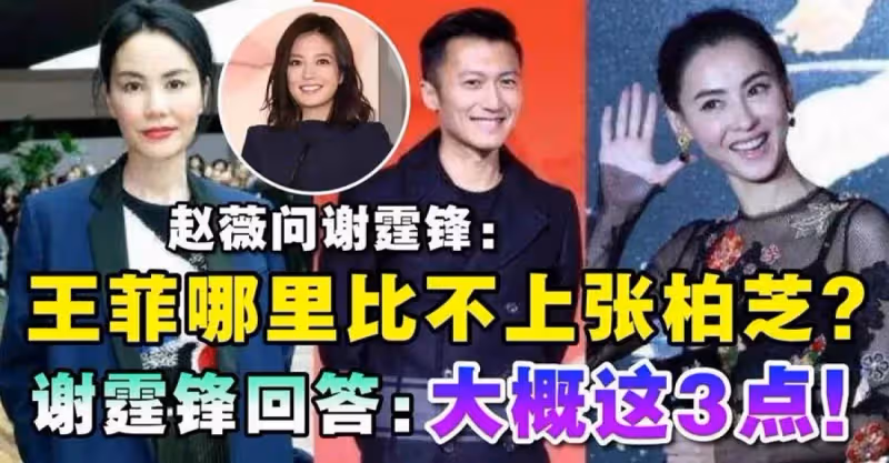 趙薇曾經問謝霆鋒：王菲哪裡比不上張柏芝了，謝霆鋒：大概這3點