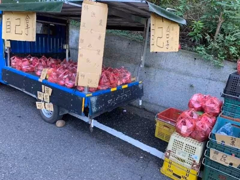 人在田裡工作！老闆將火龍果擺貨車上「一袋100自己拿」放工清點車上錢筒「秒傻住」：不愧是台灣