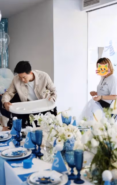 林峯為愛女生日打造夢幻海洋風生日派對,親自安裝嬰兒椅父愛爆棚