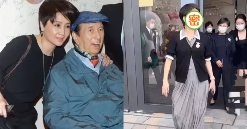 路人拍到的梁安琪，一頭短發白了一半，身材不苗條素顏不年輕