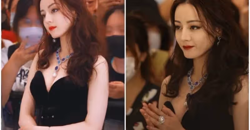 迪麗熱巴真是人間寵兒！穿黑色抹身材裙出活動，身材和珠寶一樣惹眼_處理_時尚_優勢