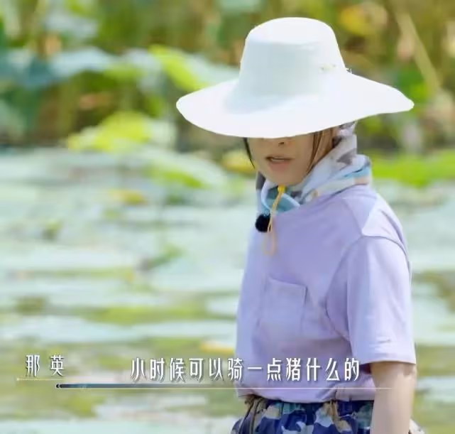 那英下河徒手摸河蚌,戴草帽幹活越干越起勁,和撒貝寧比賽耍花招