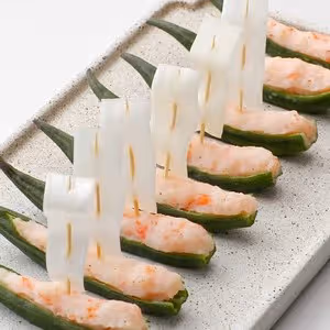 秋葵釀蝦滑