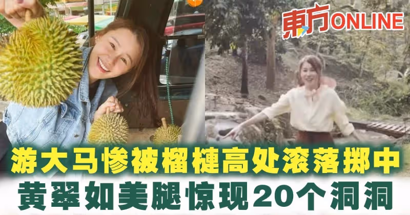 黃翠如游大馬慘被榴槤高處滾落擲中　白滑美腿驚現20個洞洞