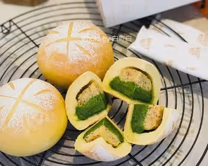 新手都能做的米麵包/抹茶奶酥豆乳奶酪米麵包