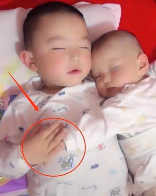 哥哥哄著弟弟一起睡覺,媽媽掀開被子看到這畫面,內心瞬間不平靜了
