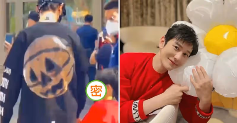 黃曉明帶娃被偶遇！肩扛兒子逛環球影城全程陪玩顯耐心，小海綿罕露正臉「濃眉大眼+白皙膚色」超像小正太，網友：明星基因太強大