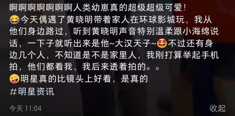 黃曉明帶娃被偶遇!肩扛兒子逛環球影城全程陪玩顯耐心,小海綿罕露正臉「濃眉大眼+白皙膚色」超像小正太,網友:明星基因太強大