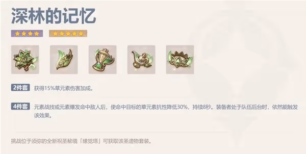 《原神》深林與飾金效果解析及適用角色推薦