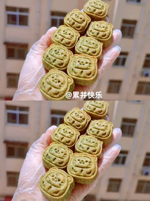 原創丨迷你萌虎小月餅丨海苔肉鬆金沙蛋黃月餅配方分享