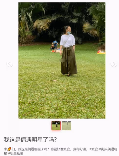 張庭現身新加坡模樣大變 身材暴瘦顴骨凸出