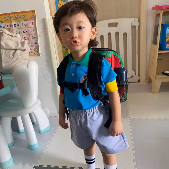 陳山聰棄名校讀隱幼兒園　送兒子上學依依不捨