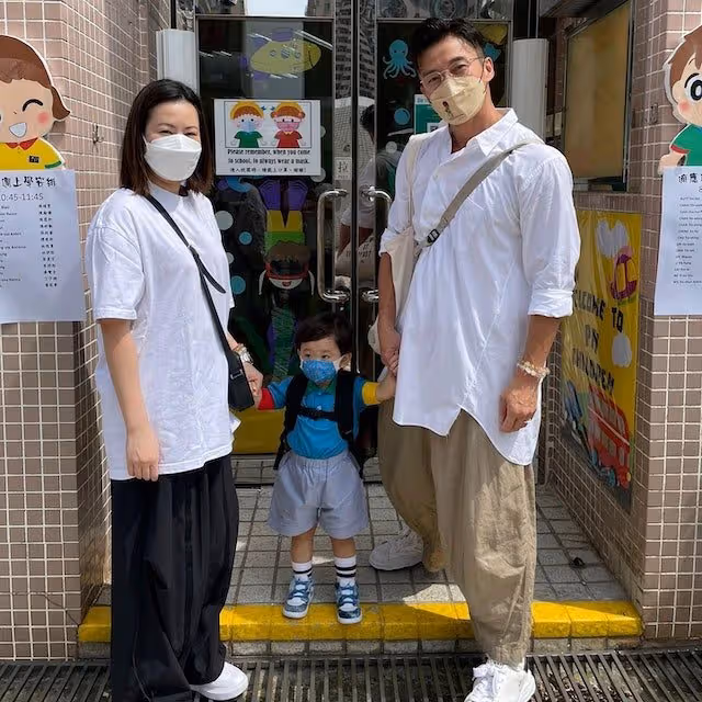 陳山聰棄名校讀隱幼兒園　送兒子上學依依不捨