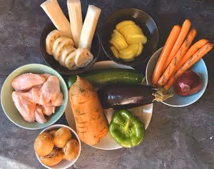 健康低脂烤箱版家庭燒烤｜#Healthymeals# （附照燒雞肉大蔥串做法）