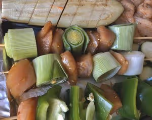 健康低脂烤箱版家庭燒烤｜#Healthymeals# （附照燒雞肉大蔥串做法）