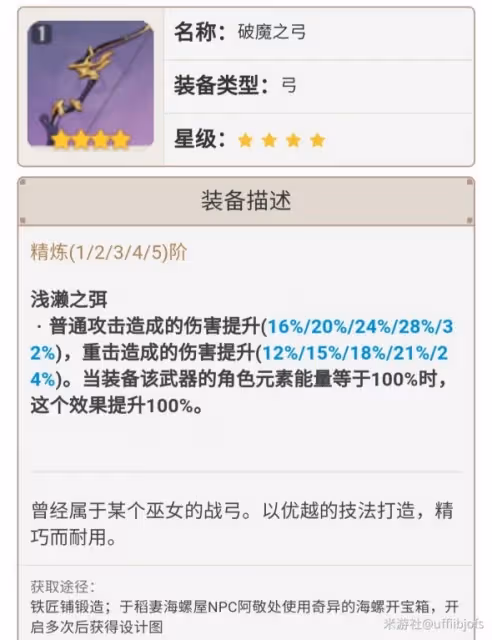 《原神》鍛造弓箭強度解析