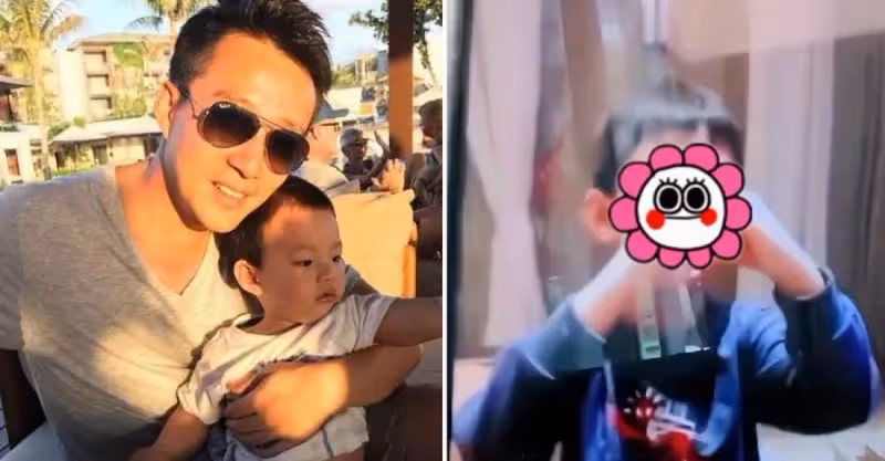 大S兒子汪希箖正臉首曝光！豪宅內給奶奶比心賣萌， 五官和汪小菲如復制粘貼
