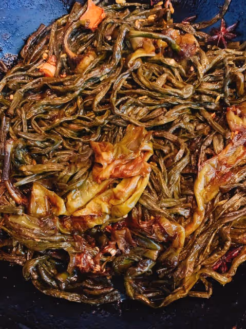 最簡單的豇豆鹹菜