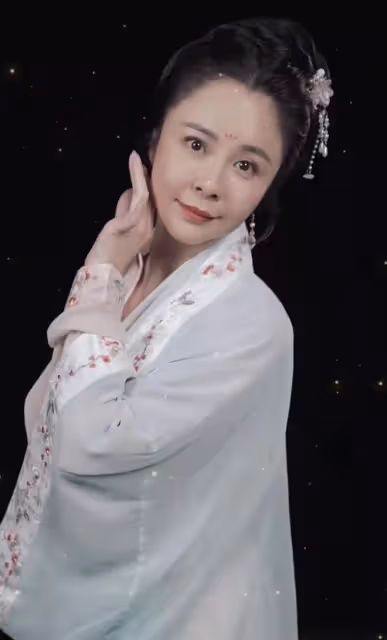 楊若兮穿古裝扮嫦娥,臉僵鼻塌被指撞臉蔡明,曾被張國立力捧12年