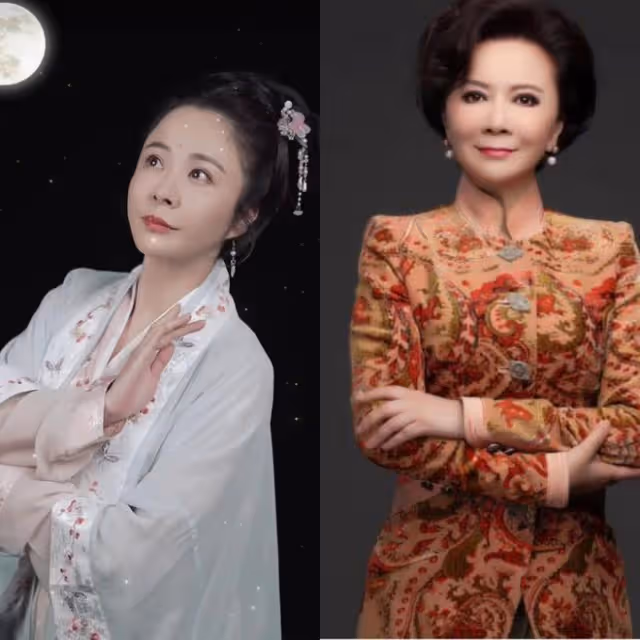 楊若兮穿古裝扮嫦娥,臉僵鼻塌被指撞臉蔡明,曾被張國立力捧12年