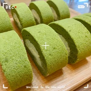 抹茶味蛋糕卷