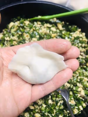 韭菜雞蛋素餃子（附韭菜不出水絕招）