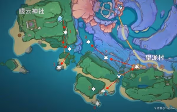 《原神》稻妻狗糧收集路線規劃