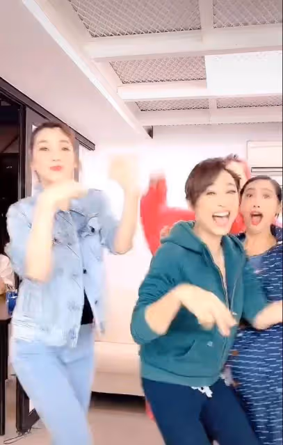 陳法蓉曬與好友跳舞視訊,洪欣蔡少芬朱茵出鏡,畫面充滿了喜感,網友:一個比一個美