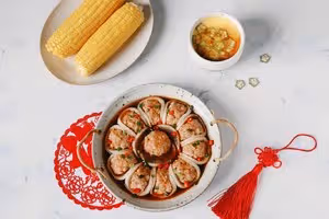 花好月圓蘿蔔釀肉+星星蒸蛋