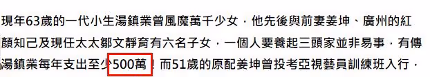 曝湯鎮業養三家6娃年花400萬!混血前妻生活優渥,身材苗條似少女