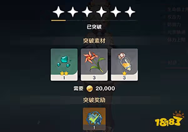 原神砂糖突破材料一覽 砂糖突破80級需要哪些材料