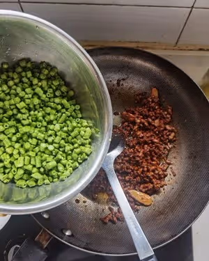 好吃又簡單的豇豆醬肉包子餡兒
