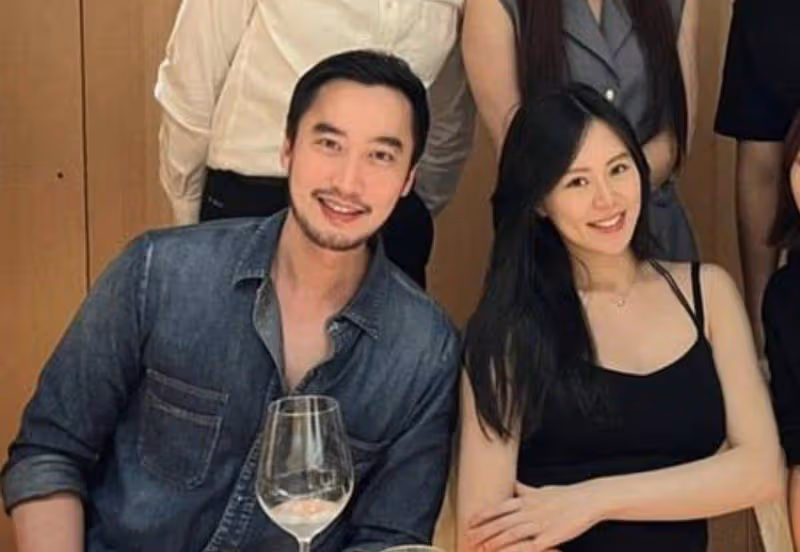 賴弘國曬夫妻合照慶祝老婆坐完月子，女方產後浮腫但素顏依舊清秀