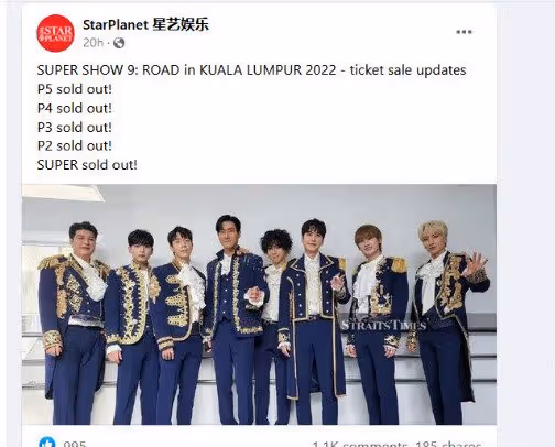 開賣不到1天！　Super Junior大馬演唱會5票價宣告售罄