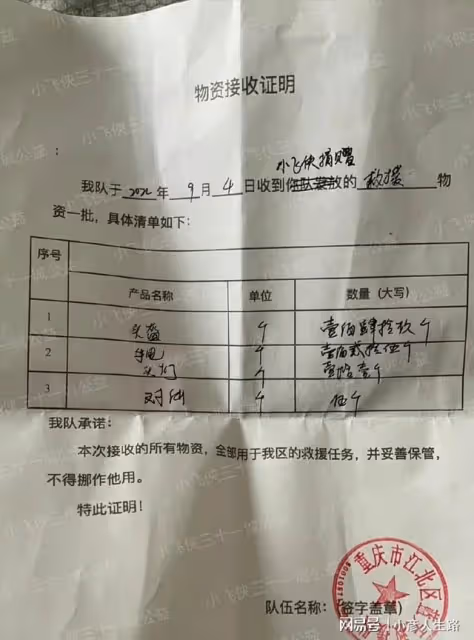 肖戰粉絲向藍天救援隊捐贈裝備,種類齊全,愛心滿滿