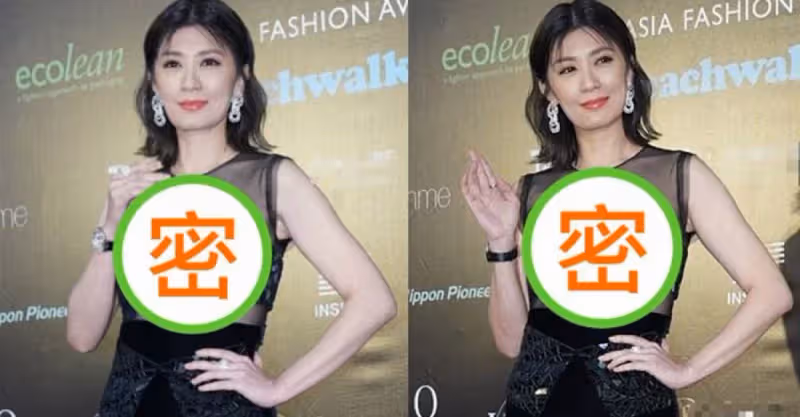 46歲賈靜雯終於「放開了」，穿透視抹胸裙太撩人，這身材我服了