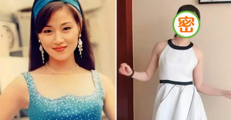 快50歲的萬綺雯身材更窈窕，穿白色肚兜式連衣裙，狀態讓人羨慕，再往下一看：果然是「腿精」